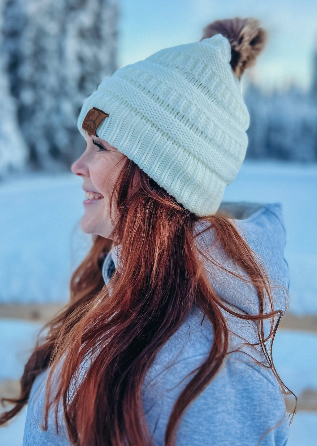 Fleeced Lined Pom-Pom Beanie